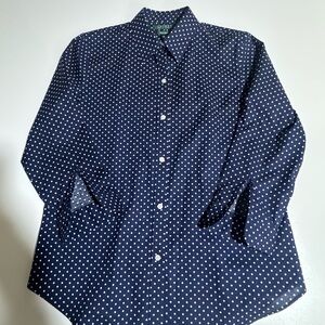 Ralph Lauren Blue Polka Dot Shirt